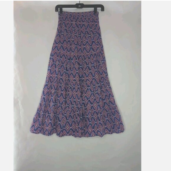 Banjanan Maxi Skirt Size XS Purple Print 100% Cotton Agatha Pocket ANTHROPOLOGIE - Picture 5 of 9
